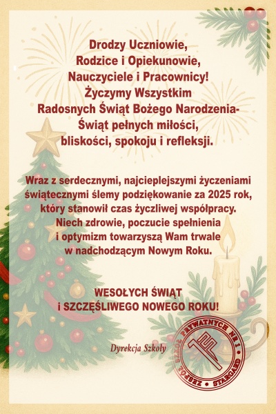 WESOŁYCH ŚWIĄT!