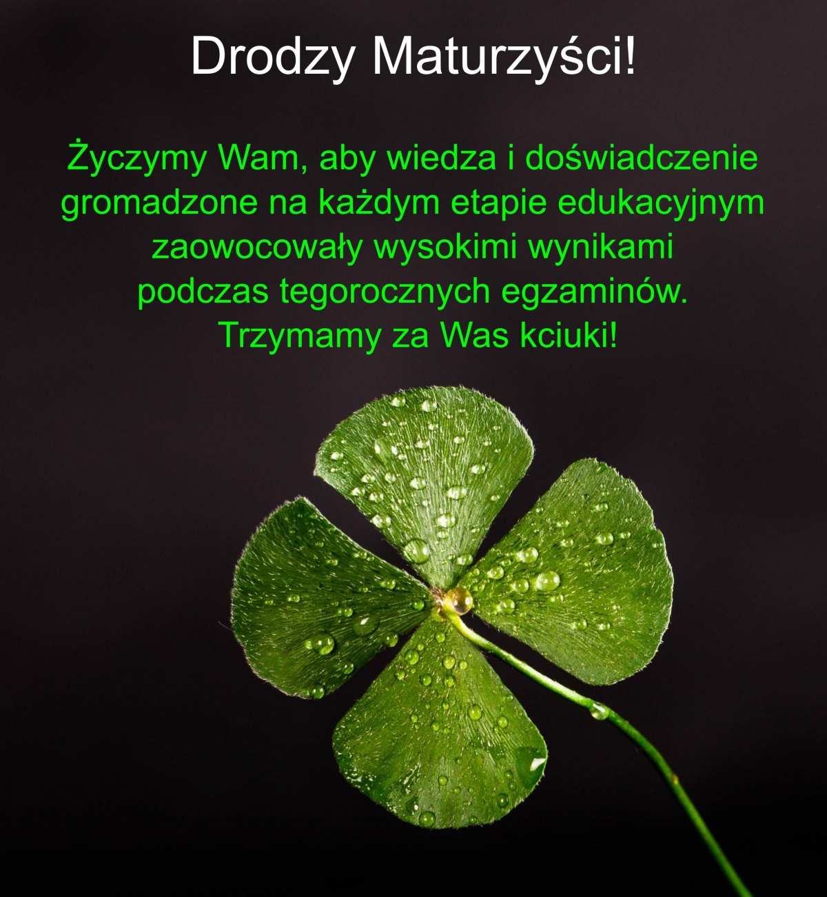 Drodzy Maturzyści!